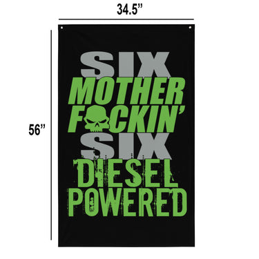 6.6 Duramax Diesel Truck Flag dimensions